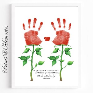 Flower Handprint Art, the Flowers That Bloom Tomorrow Qoute, Birthday ...