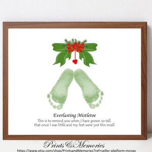 Everlasting Mistletoe Poem, Footprint Art, Mistletoe Footprint, Baby ...