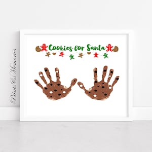 Cookies for Santa Handprint Art: DIY Christmas Keepsake (Digital Download)