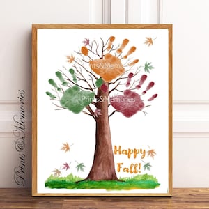 Fall Tree Handprint Art: DIY Kids Family Keepsake (Digital Download)