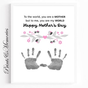 Mother's Day Quote, Handprint Art, Mother's Day Handprint Craft ...