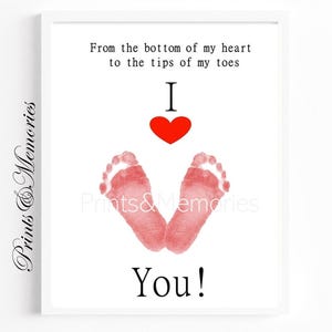 Baby Footprint Art: DIY Keepsake Nursery Wall Art (Digital Download 8x10 JPEG File)