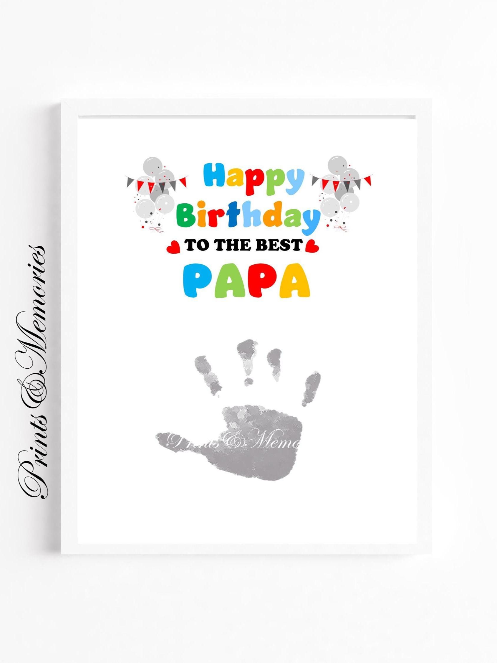 Papa Birthday Handprint Art: DIY Card (digital Download) - Etsy