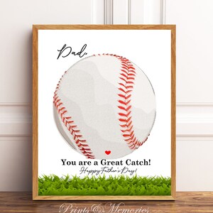 Baseball Handprint, Great Catch Handprint, Father's Day Gift for Dad ...