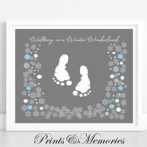 Winter Footprint Art: Snow Day Keepsake (Digital Download)