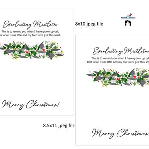 Everlasting Mistletoe Footprint Poem, Infant, Baby Footprint Memory ...