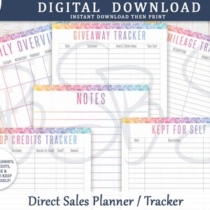 Printable Direct Sales Planner and Business Tracker - Party Planner ...