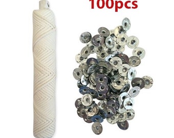 Braided wic 100ft spool includes 100 piece sustainer tabs Candle Wicks For Candle Making!