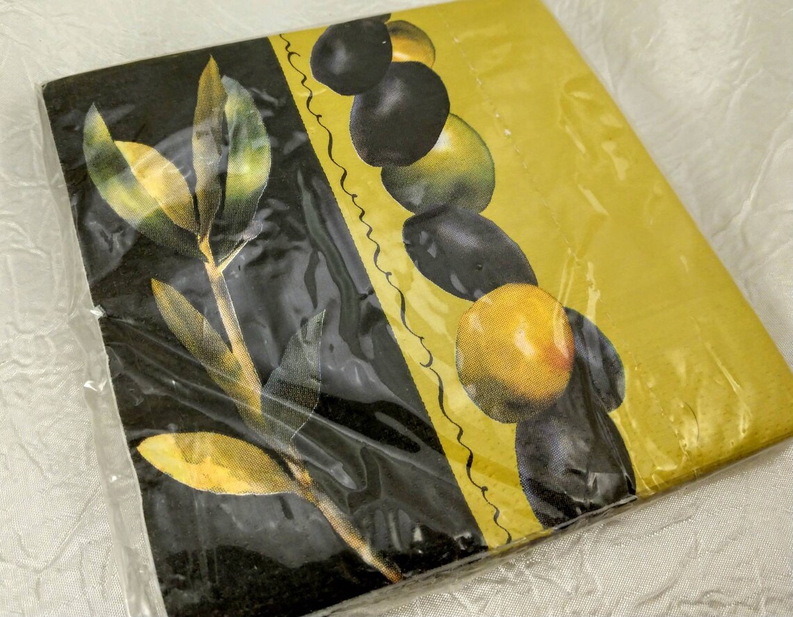 Paper Napkins Olive Theme Etsy