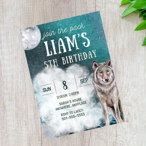 Wolf Birthday Invite