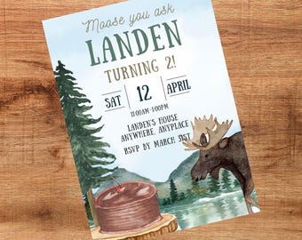 Moose Birthday Invite!