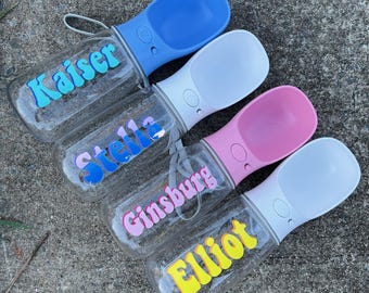 Borraccia personalizzata per cani, ciotola da viaggio portatile, regalo personalizzato per animali domestici