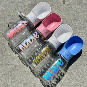 Dog Water Bottle, Dog Water Bowl, Dog Water Container, Custom Pet Gift, Personalized Pet Gift, Personalized Dog Water Bottle