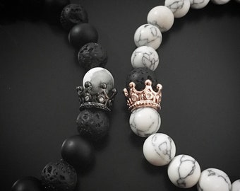 King and Queen Couples' Bracelets