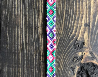 Purple/teal friendship bracelet