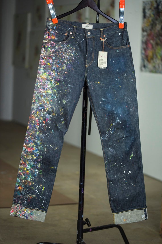 painted mens jeans