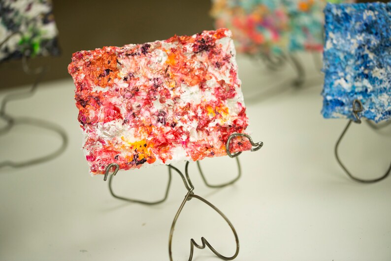 Mini Card #1 Series 412 - hand painted desktop art /& wire easel for discriminating tastes rockstars and assorted classy folk