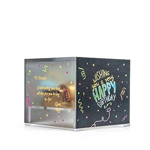 Alles Gute zum Geburtstag UV gedruckt Acryl-Musik-Box | Einzigartige individuelle Geschenk | Personalisierte | Persönliche handgefertigt | KOSTENLOSER weltweiter Versand