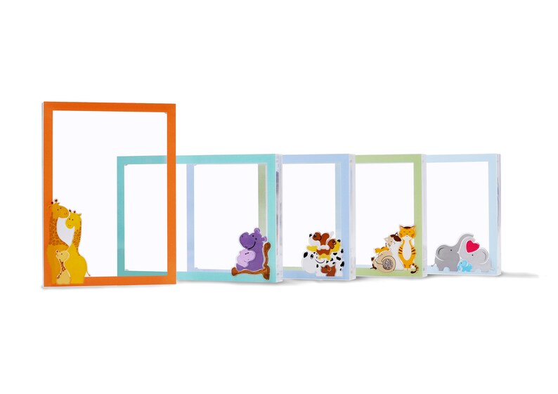 Unique Gifts FREE Worldwide Shipping Birthday Baby Shower 5x7 Acrylic Dog Family- Animal Picture Frame Nursery Decor| Handmade