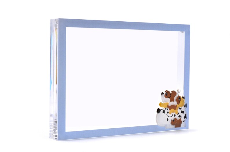Unique Gifts FREE Worldwide Shipping Birthday Baby Shower 5x7 Acrylic Dog Family- Animal Picture Frame Nursery Decor| Handmade