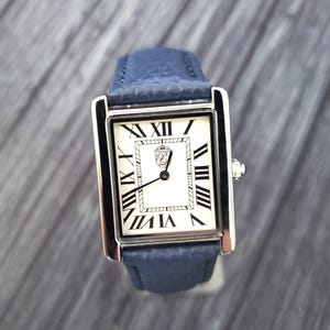 Pierre Lucerne 1888 Mens Watch Tank White Enamel Dial