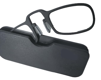 Armless Nose Pince-Nez-leesbril en etui heren-dames 2,5