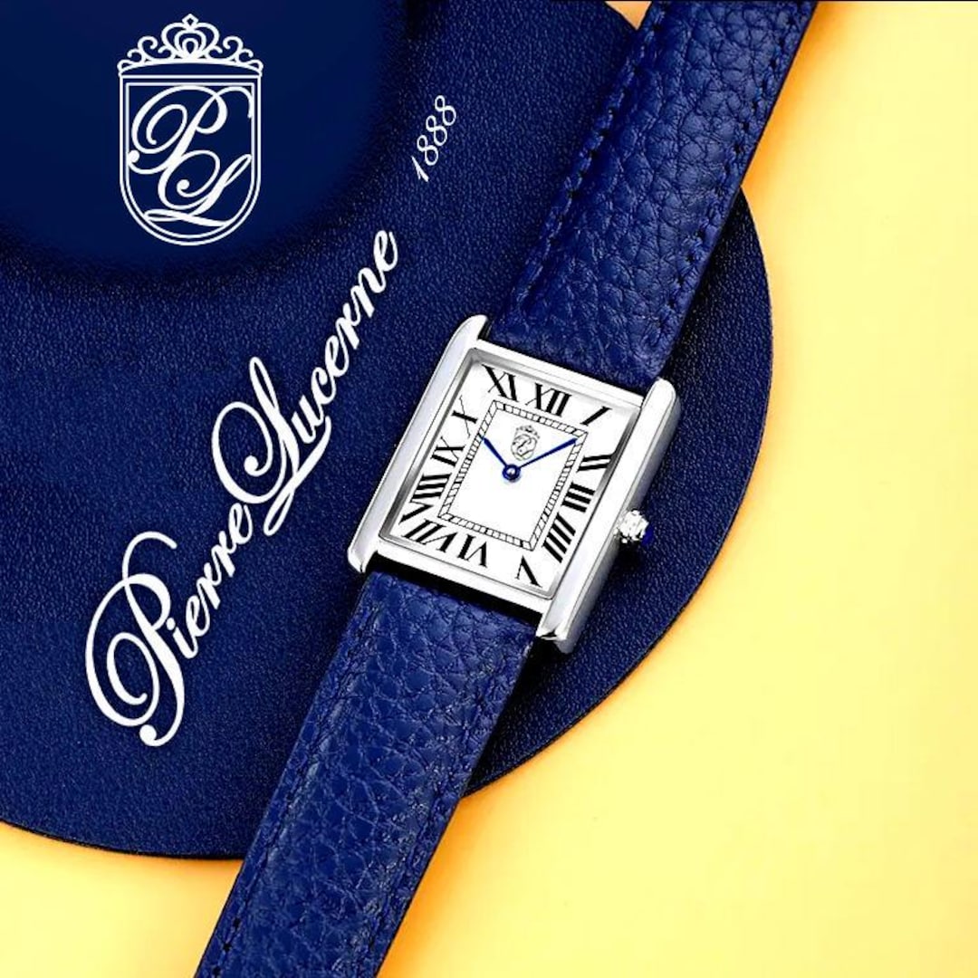 Pierre Lucerne 1888 Tank Swiss Inspired Mens Tank Watch Blue - Etsy