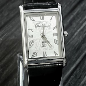 Pierre Lucerne SQ Mens Tank Watch Wave Roman Dial