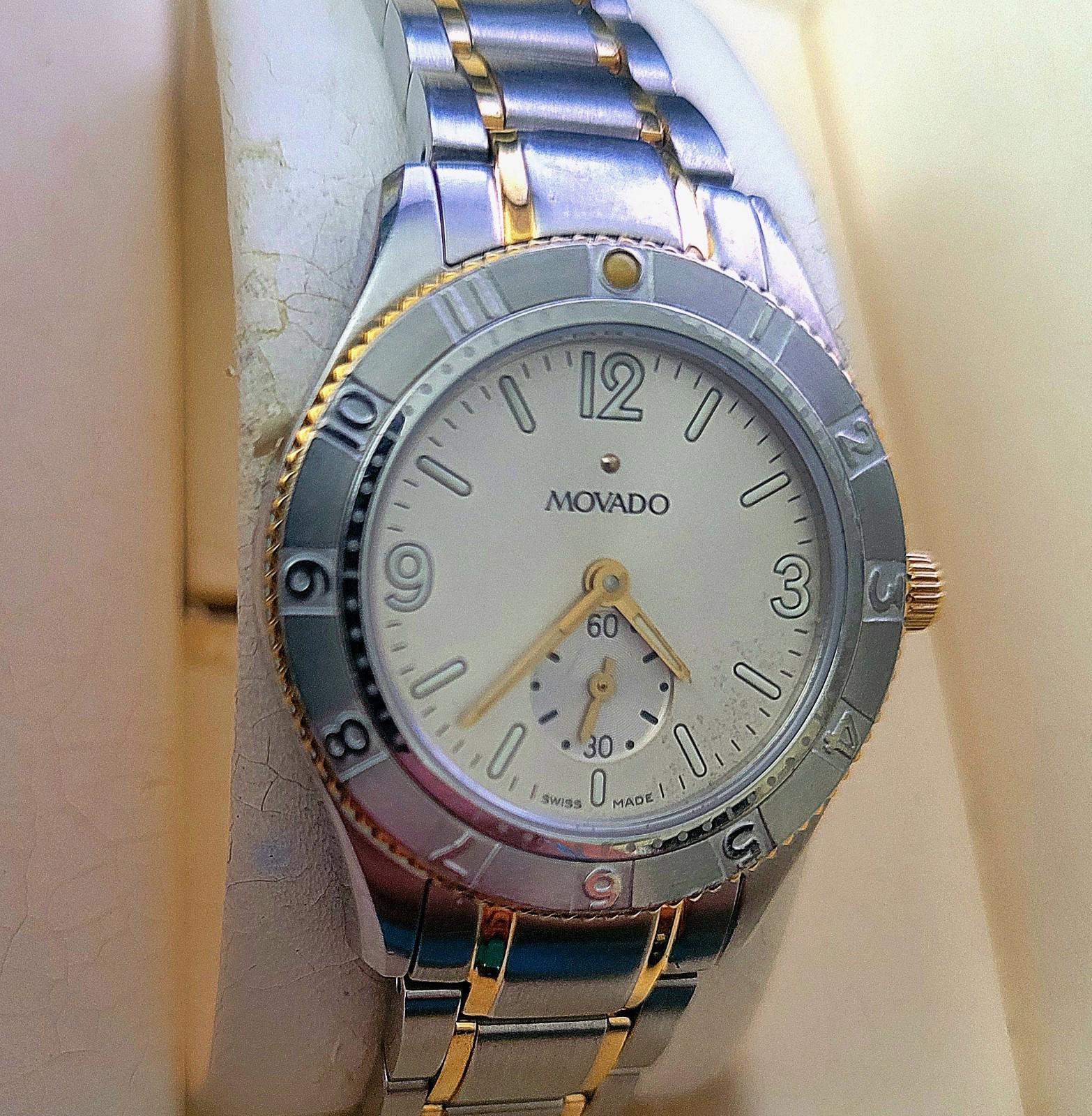 Vintage Ladies Movado Gentry 84 E9 1860 Sub Sec Swiss Watch 