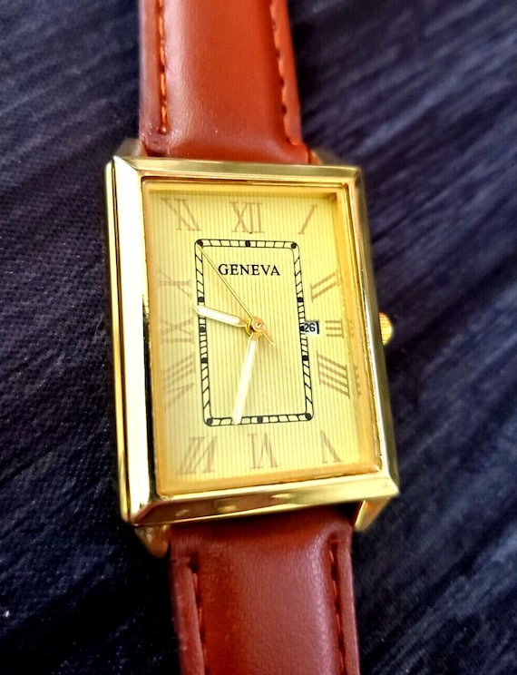 Vintage Geneva Watch Excellent Vintage 80s 90s Geneva 18K GE3676 Dress Watch | eBay main image 2