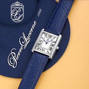 Pierre Lucerne Swiss Inspired Men 1888 Tank Watch Blue