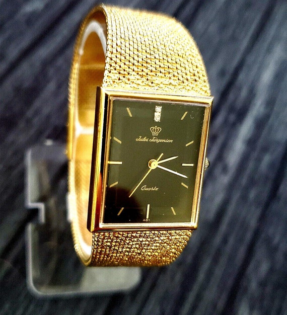 Rare Retro Jules Jurgensen Diamond Mens Watch Ital