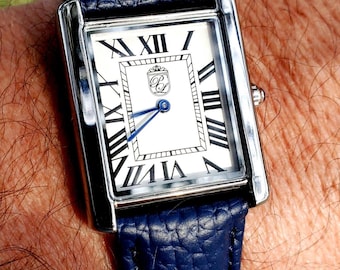 Pierre Lucerne 1888 Vintage Swiss Design Mens Watch Blue