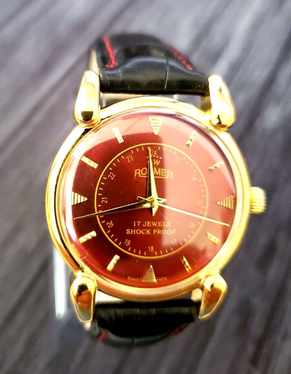 ROAMER SAN MARINO Handaufzug Vintage Uhr Swiss Made Läuft EUR 46,05