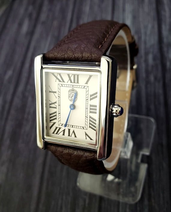 dress watch brown leather Magno Swiss Quartz Men's Dress Watch 40mm Blue Face Brown Leather Band  Swiss Made J4.538.L main image 1