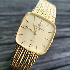 Zeldzaam vintage Jules Jurgensen retro Zwitsers herenhorloge uit de jaren 70 afbeelding 2