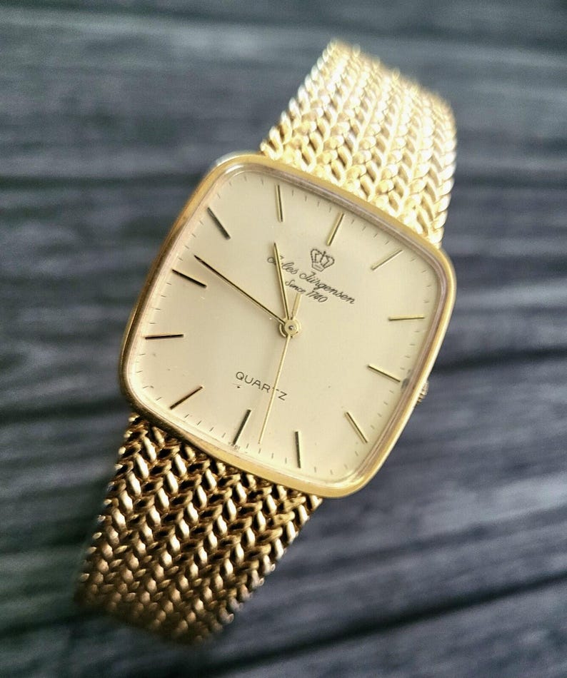 Zeldzaam vintage Jules Jurgensen retro Zwitsers herenhorloge uit de jaren 70 afbeelding 2