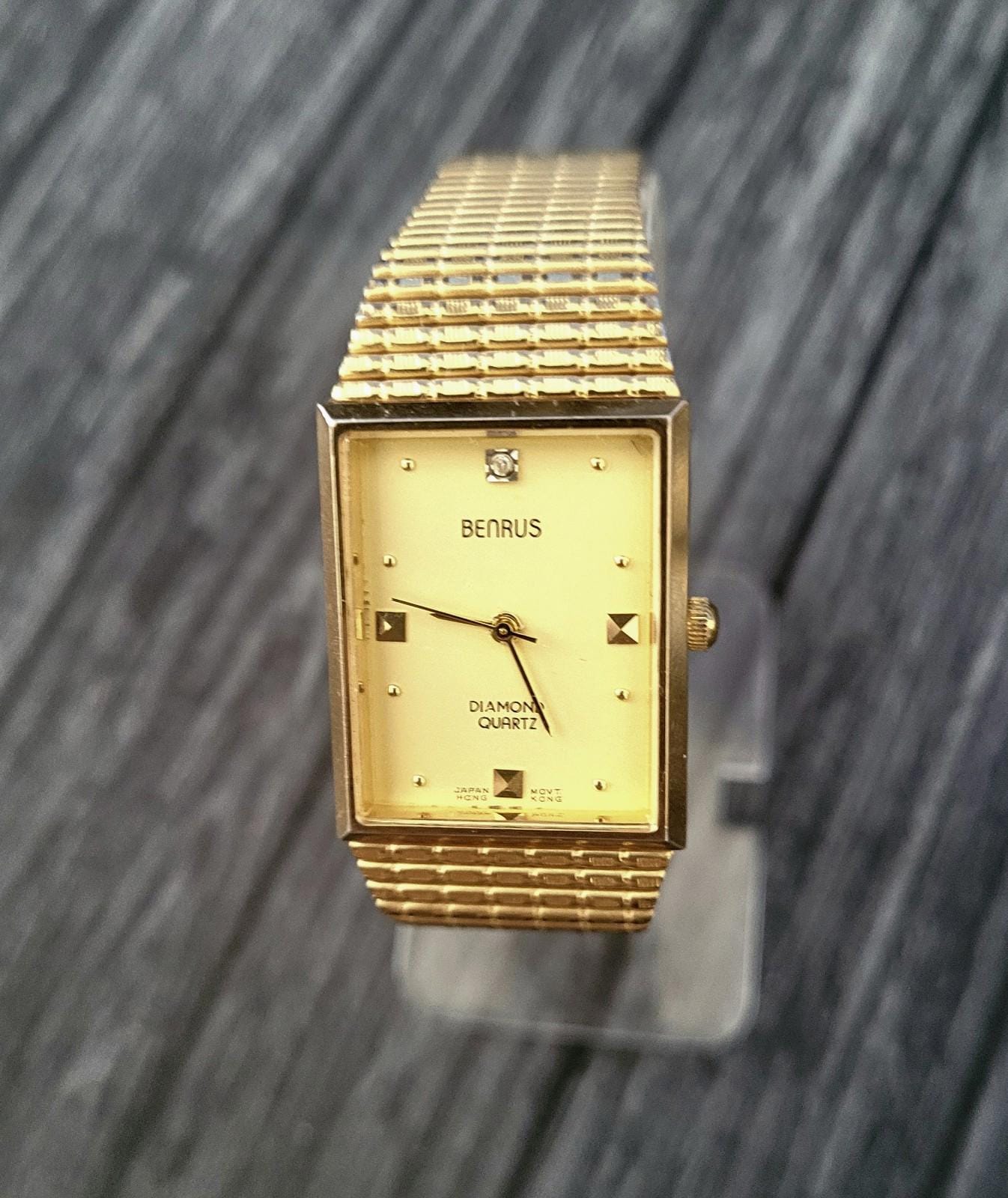 Rare Condition Benrus Diamond Retro Mens Watch New Battery