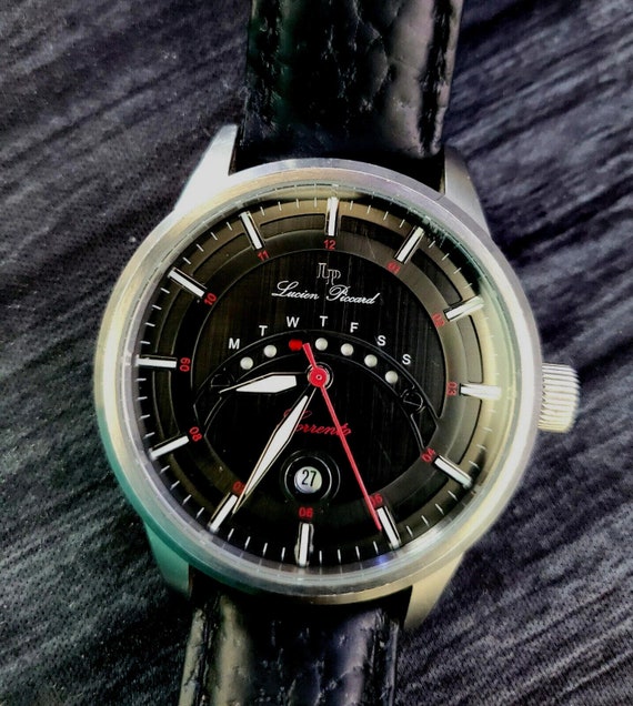 Very Rare Lucien Piccard Sorrento Linear Day Date… - image 1