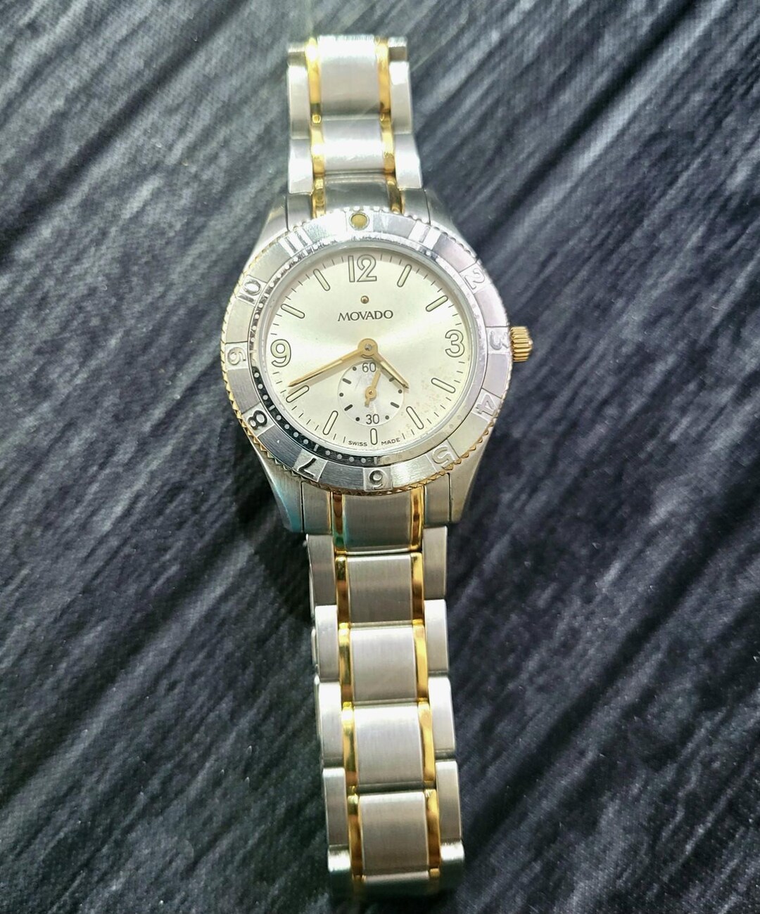 Vintage Ladies Movado Gentry 84 E9 1860 Sub Sec Swiss Watch  display picture 3