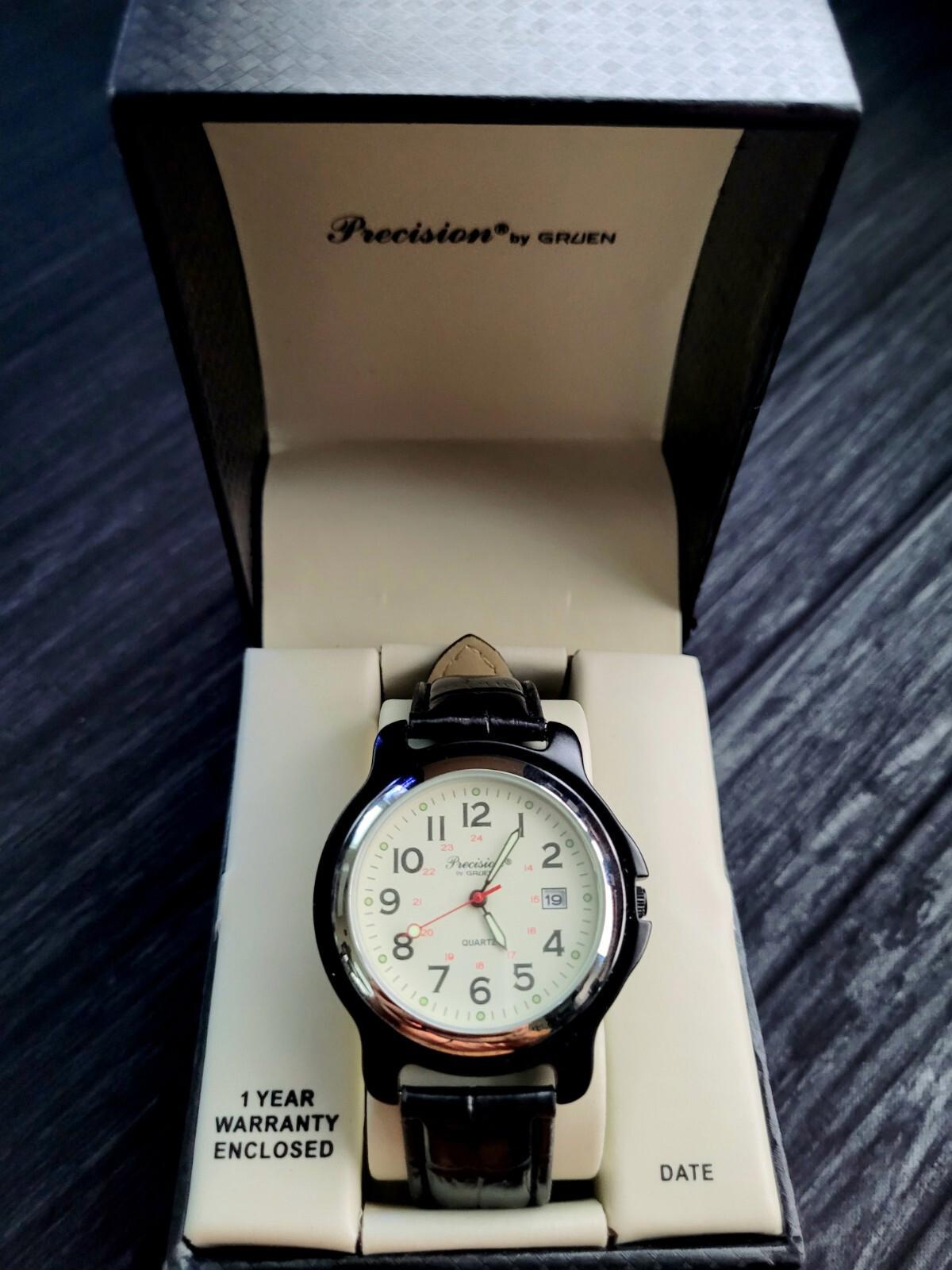 Vintage Gruen German Flieger Pilot Field Style Watch New‎ Gruen Airflight watch with jumping hour feature main image 3