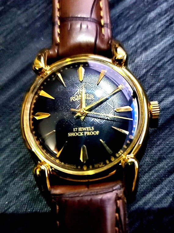 RARE Roamer Brevete Mechanische Schweizer Uhr Restauriert Serviziert Gld Blk Bwn Etsy