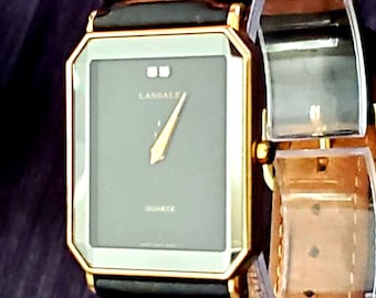 EXTREMELY Rare LASSALE Unique Faceted Crystal With Diamond Dial Very Collectable