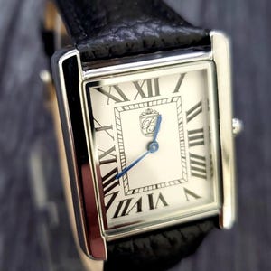 Vintage Swiss Style Pierre Lucerne 1888 Mens Watch Black