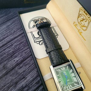 Pierre Lucerne Émeraude 1888 Montre Tank Pour Homme Avec Boîte