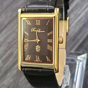 Authentic Pierre Lucerne Seiko Y120 SQ Mens Tank Dress Watch