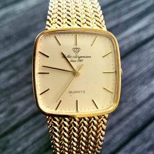 Zeldzaam vintage Jules Jurgensen retro Zwitsers herenhorloge uit de jaren 70 afbeelding 4
