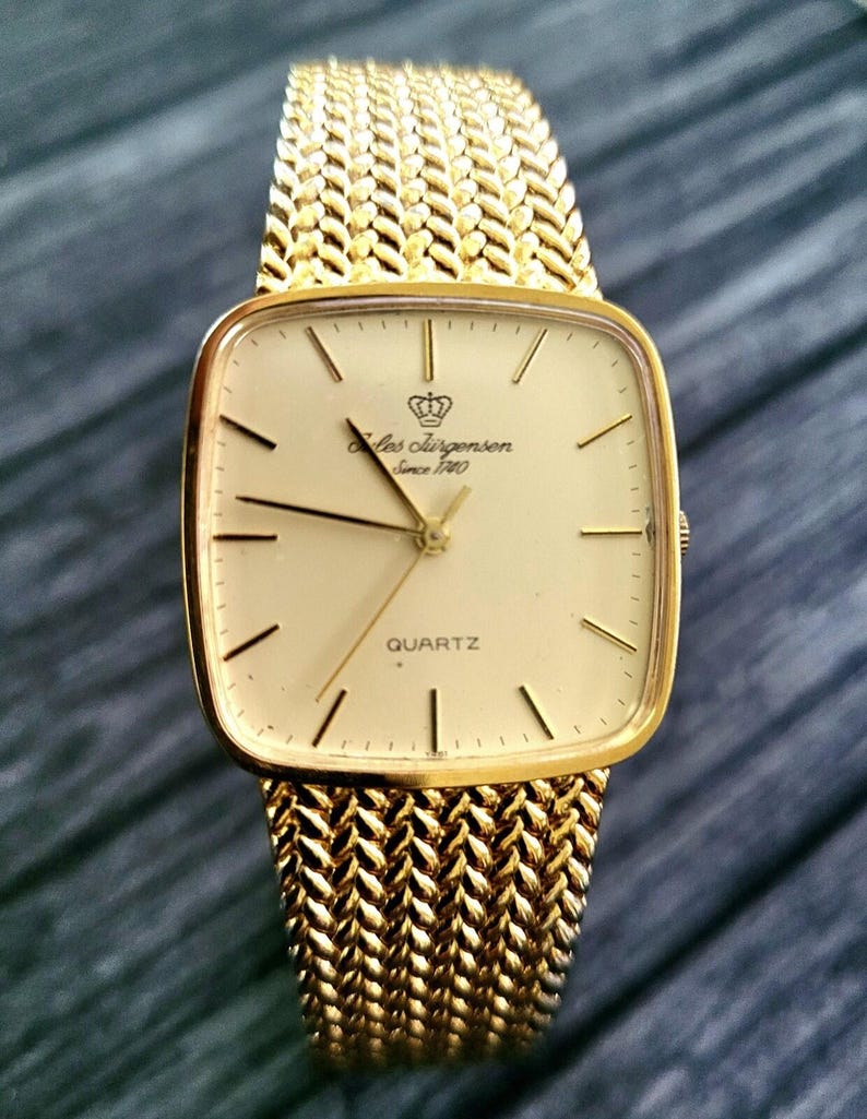 Zeldzaam vintage Jules Jurgensen retro Zwitsers herenhorloge uit de jaren 70 afbeelding 4