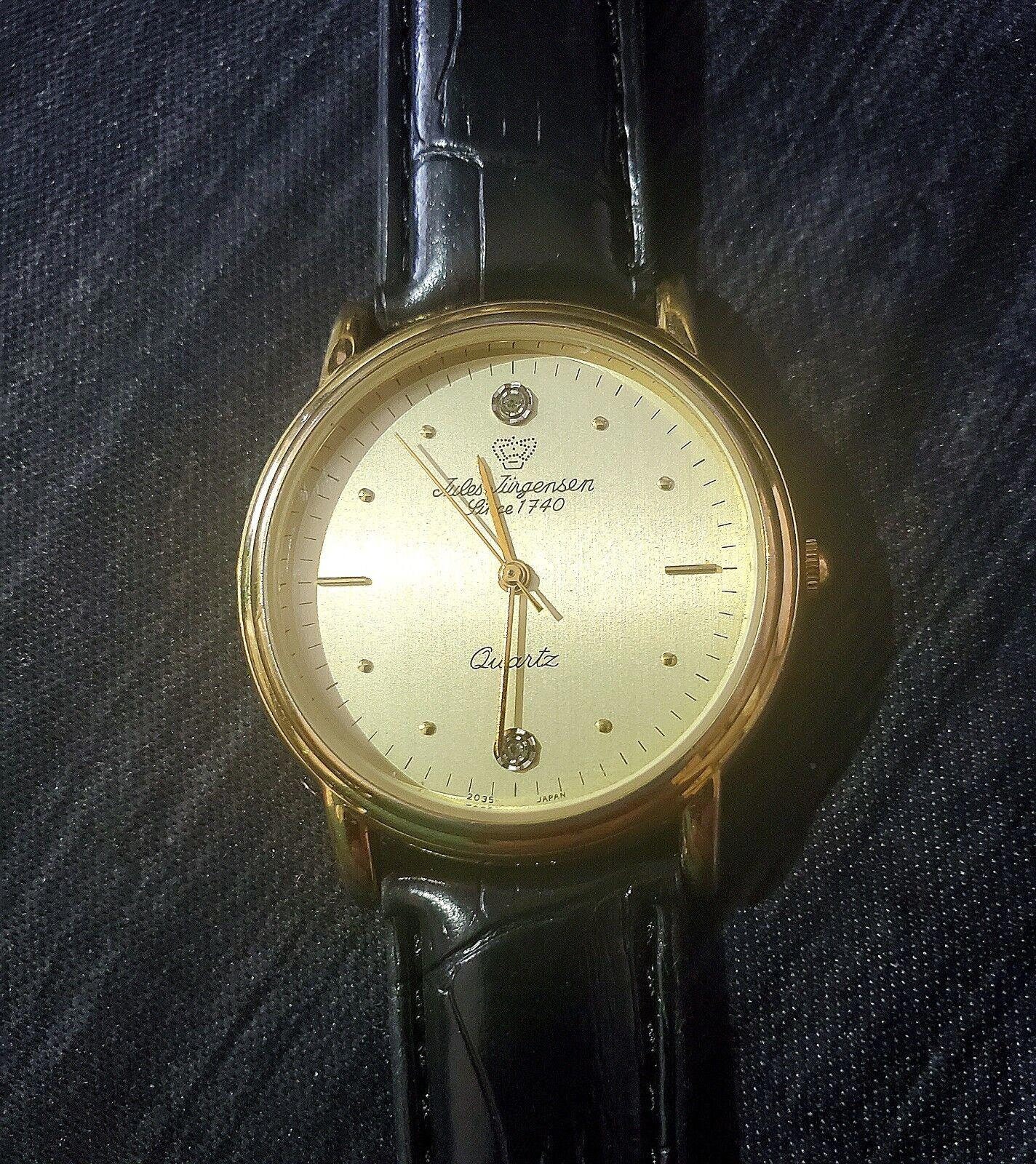 Jules jurgensen mens gold watch 2025
