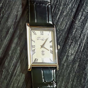 Pierre Lucerne Epson-Seiko Y120 Slim Mens Tank Dress Watch